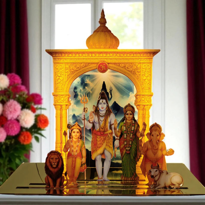 Acrylic Led Neon Shiv Pariwar