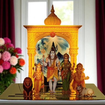 Acrylic Led Neon Shiv Pariwar