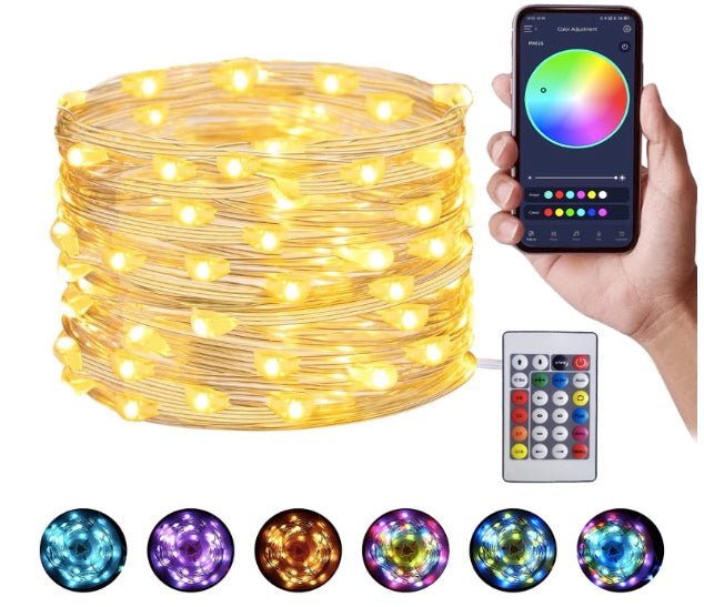 10 Meters LED Strip Lights with Bluetooth App and Remote Controller RGB Waterproof Lights Multicolor LED Lights for Home Decoration, Bedroom, Diwali, False Ceiling - The Gears