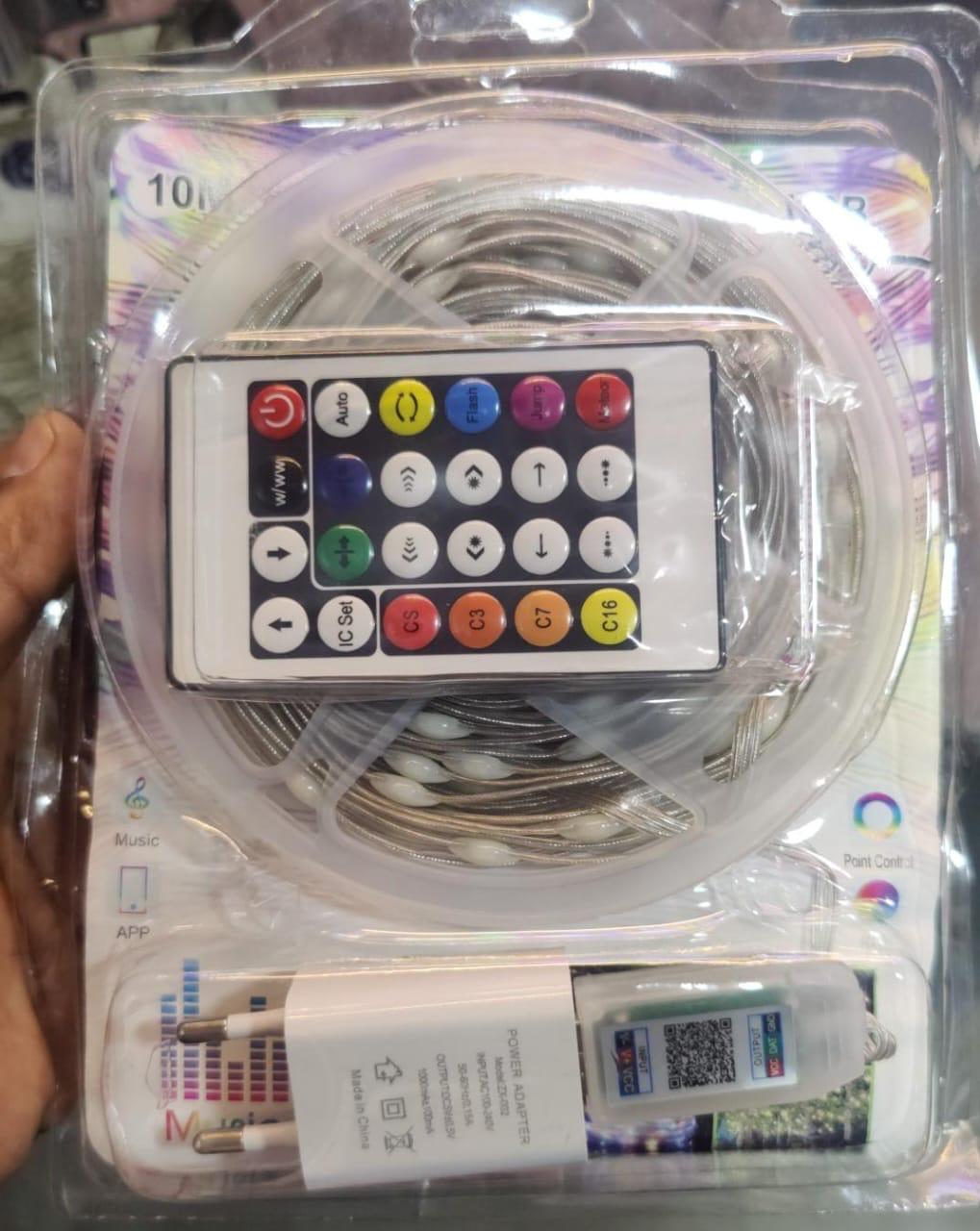 10 Meters LED Strip Lights with Bluetooth App and Remote Controller RGB Waterproof Lights Multicolor LED Lights for Home Decoration, Bedroom, Diwali, False Ceiling - The Gears