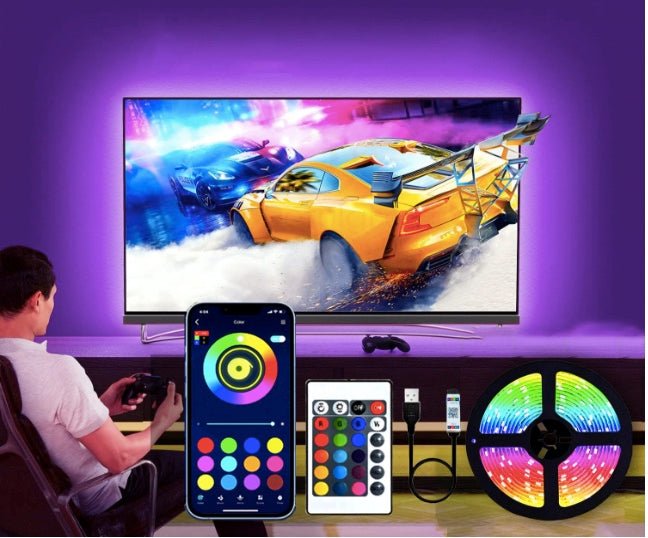 10 Meters LED Strip Lights with Bluetooth App and Remote Controller RGB Waterproof Lights Multicolor LED Lights for Home Decoration, Bedroom, Diwali, False Ceiling - The Gears