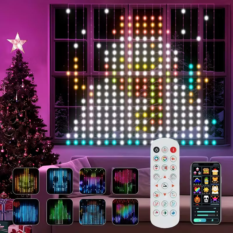 Smart LED Curtain Lights – App Control✨📱 & Music Sync ✨🎵