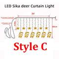 138LED Curtain Light deer String Light Christmas Decoration - The Gears