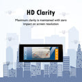 Fingerprint-resistant screen protector on a car infotainment system, keeping the screen clean