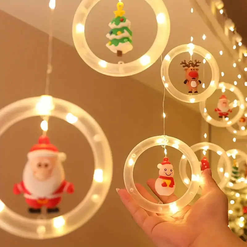 Christmas LED Santa Curtain Lights – Window Decoration String Light 🎅✨