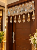 Pearl and gold door toran on entrance