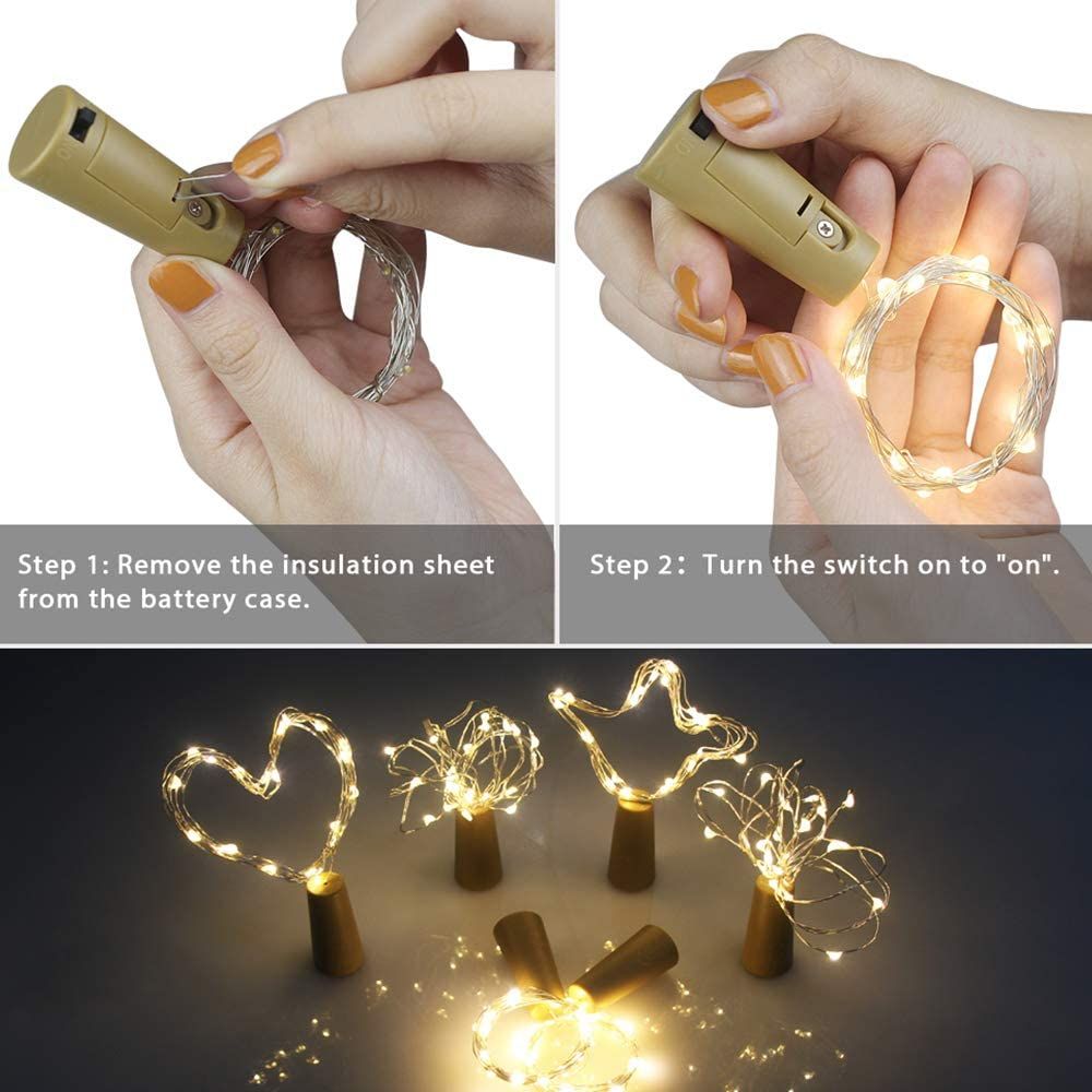 Wine Bottle Cork Lights Copper Wire String Lights - Homely Arts