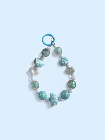 🧊💎 Icy Blue Beaded Mobile Charm – Super Cute & Trendy ✨
