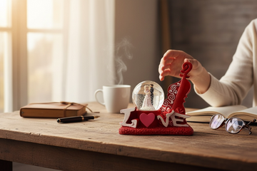 Small Love Globe with Light & Violin | Romantic Valentine Gift ✨🎻