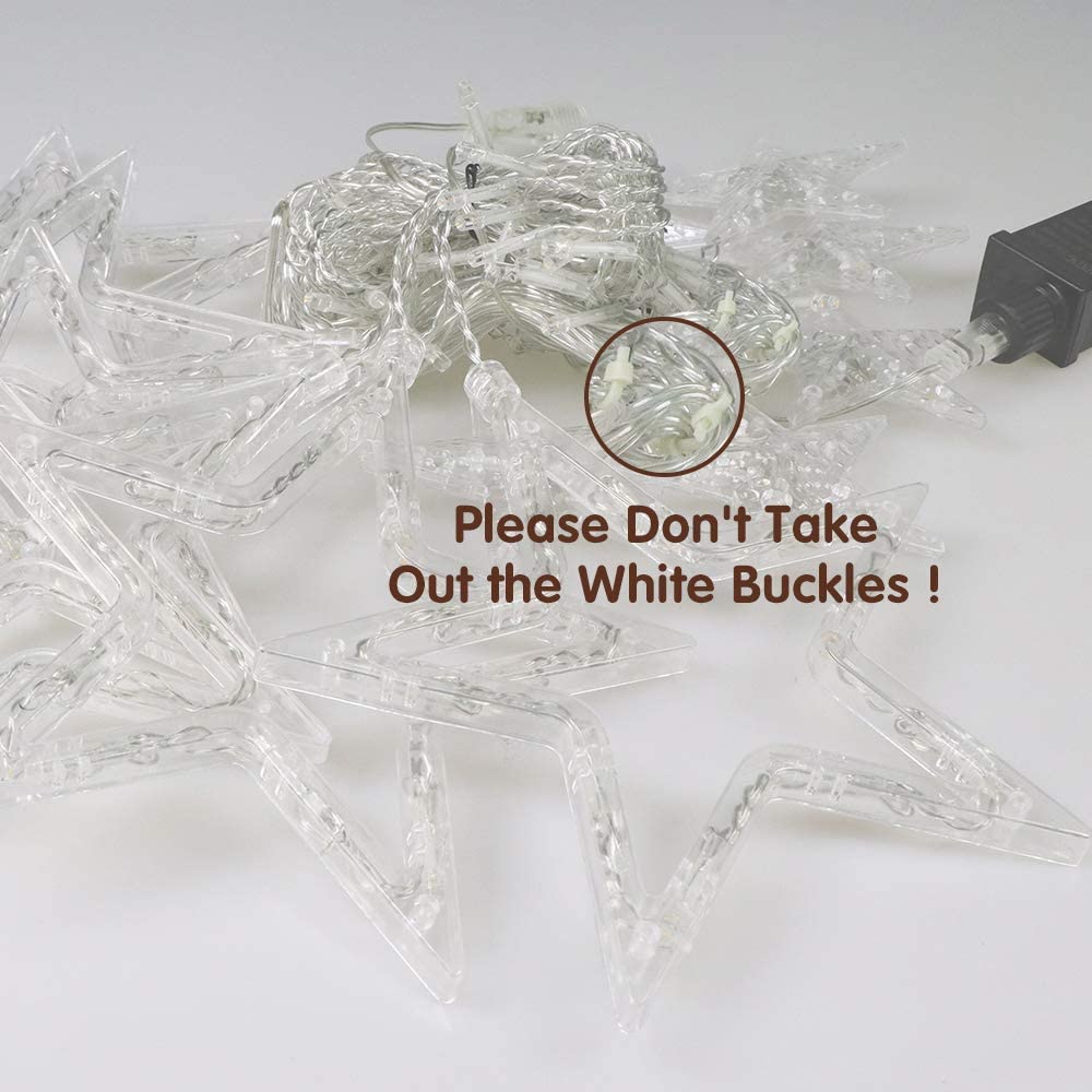 Curtain Star Lights (Warm White Bulb) - Homely Arts