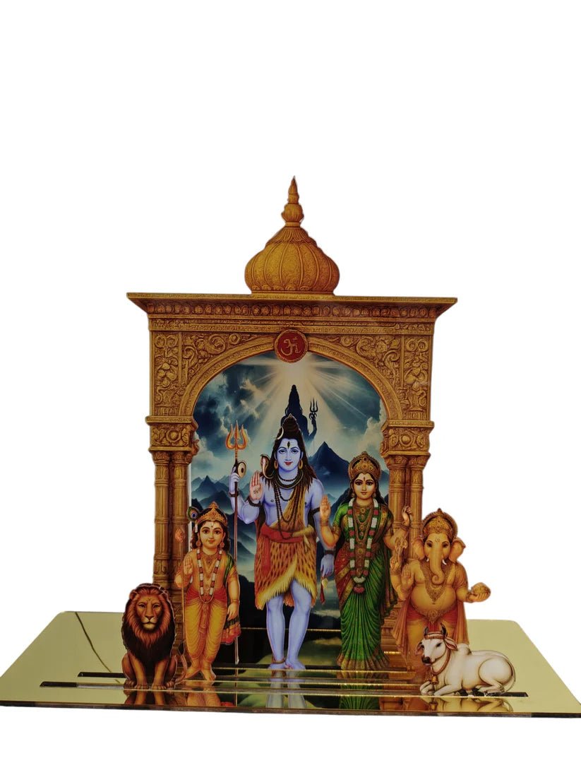 Acrylic Led Neon Shiv Pariwar - The Gears