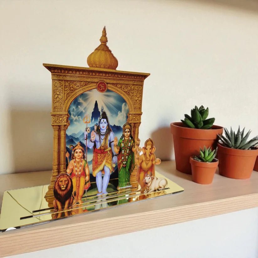 Acrylic Led Neon Shiv Pariwar - The Gears