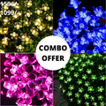 BIG Saving Combo of 4 Flowers Light - 14 LED light in each light (Warm White, Blue, Green and Pink) - The Gears