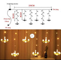 Chandelier Curtain String Lights with 8 Flashing Modes for Decorative - Homely Arts