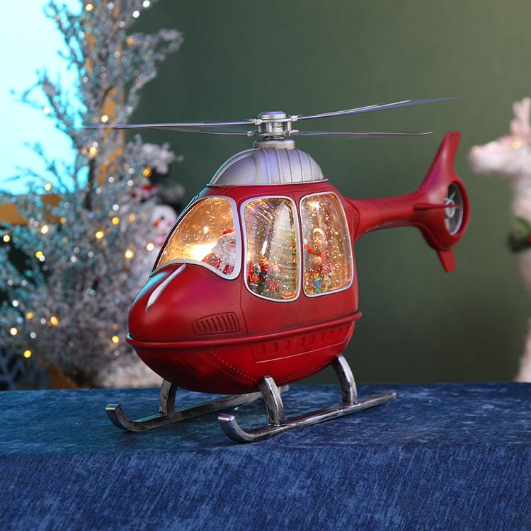 Christmas Helicopter Lantern with Music & Lights - The Gears