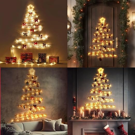 Christmas LED Gold Ribbon Light (5m x 5cm) - The Gears