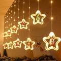 Christmas LED Santa Star Curtain Lights – Window Decoration String Light 🎅✨ - The Gears
