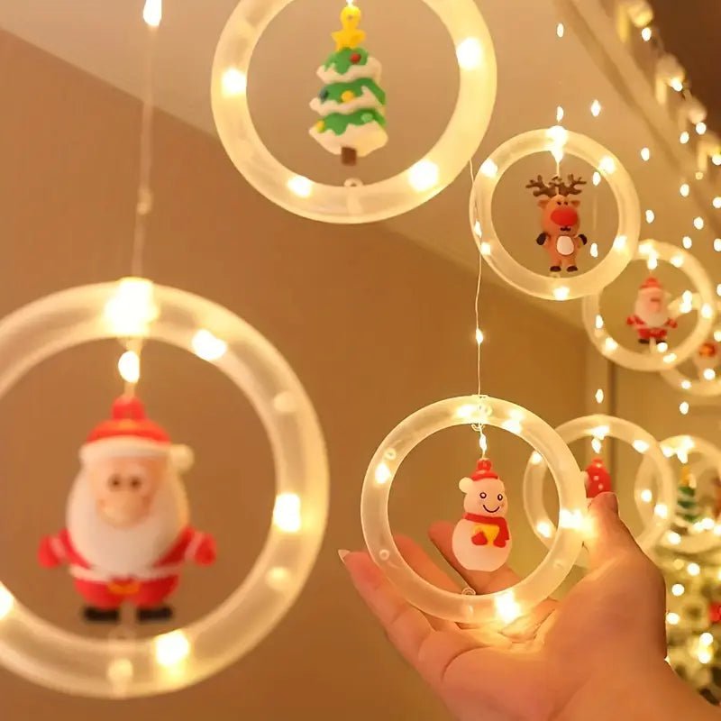 Christmas LED Santa Star Curtain Lights – Window Decoration String Light 🎅✨ - The Gears