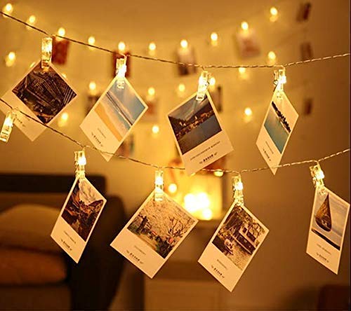 Photo Clip LED String Lights (Warm White Bulbs) - Homely Arts