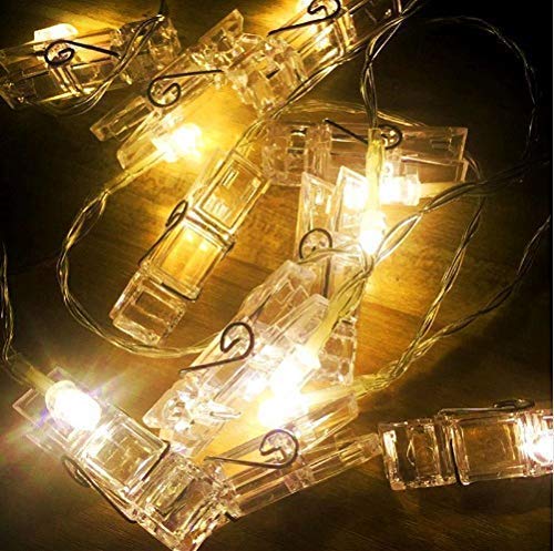 Photo Clip LED String Lights (Warm White Bulbs) - Homely Arts