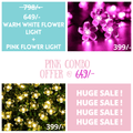 Combo of Silicone Blooming Flower Fairy String Lights (Warm White and Pink Bulbs) - The Gears