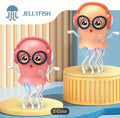 Dancing Jellyfish Toy – Light - Up Musical 360° Spinner (Random Color) - The Gears