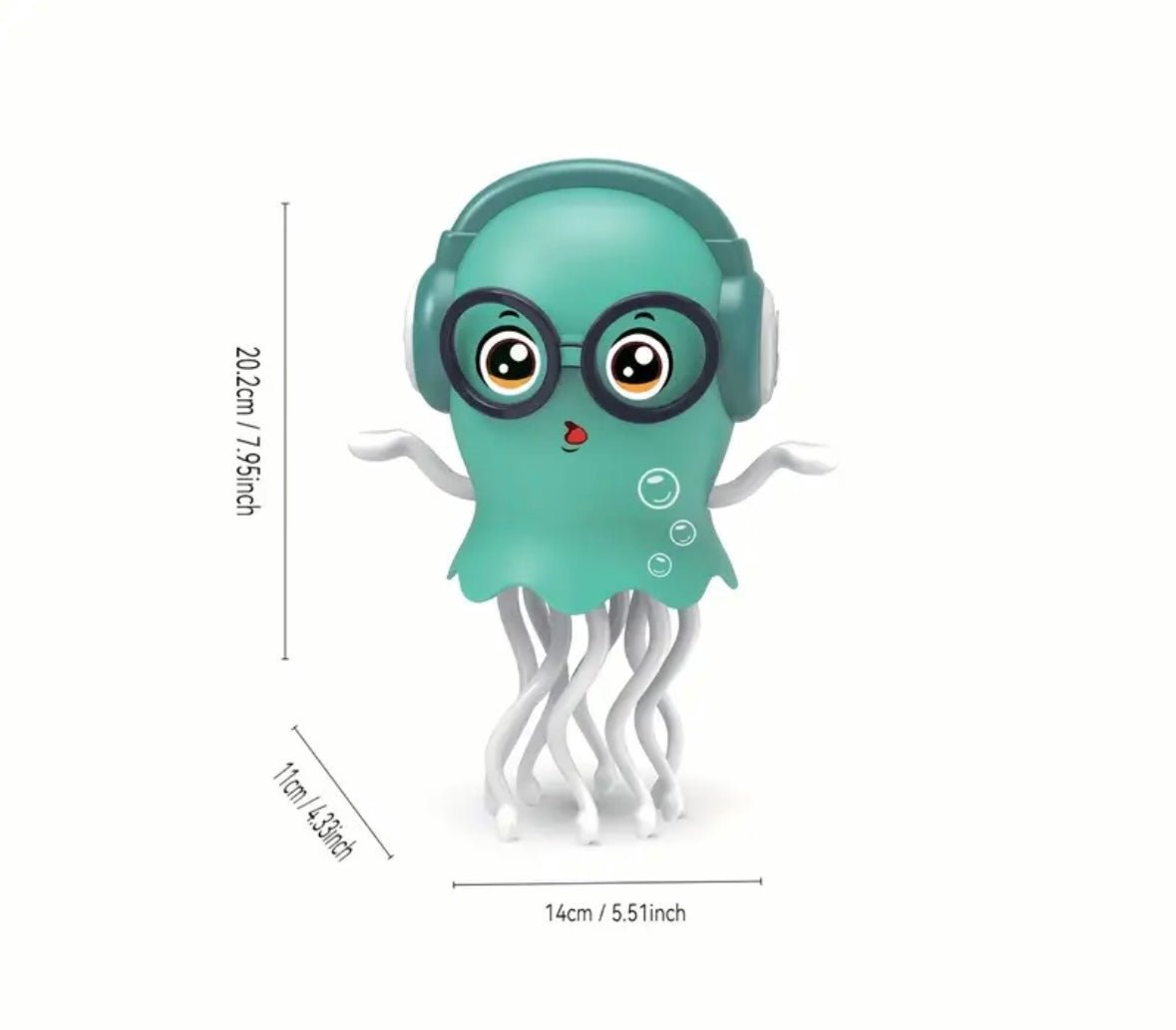 Dancing Jellyfish Toy – Light - Up Musical 360° Spinner (Random Color) - The Gears