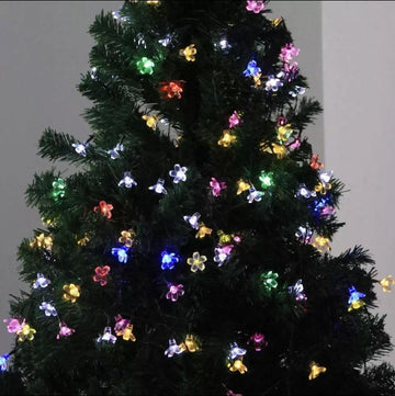 Decorate your Christmas tree with silicone Blooming Flower Fairy String Lights (Multi Colors Bulbs) - The Gears