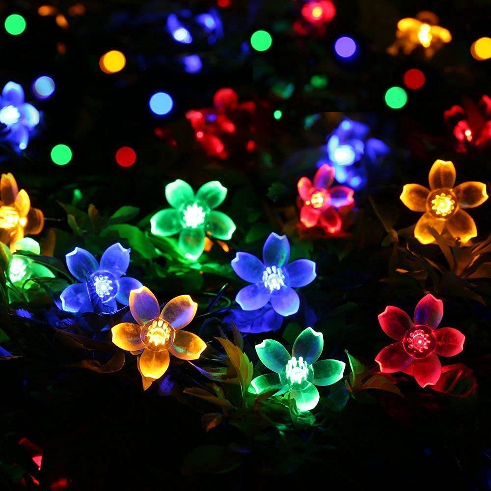 Decorate your Christmas tree with silicone Blooming Flower Fairy String Lights (Multi Colors Bulbs) - The Gears