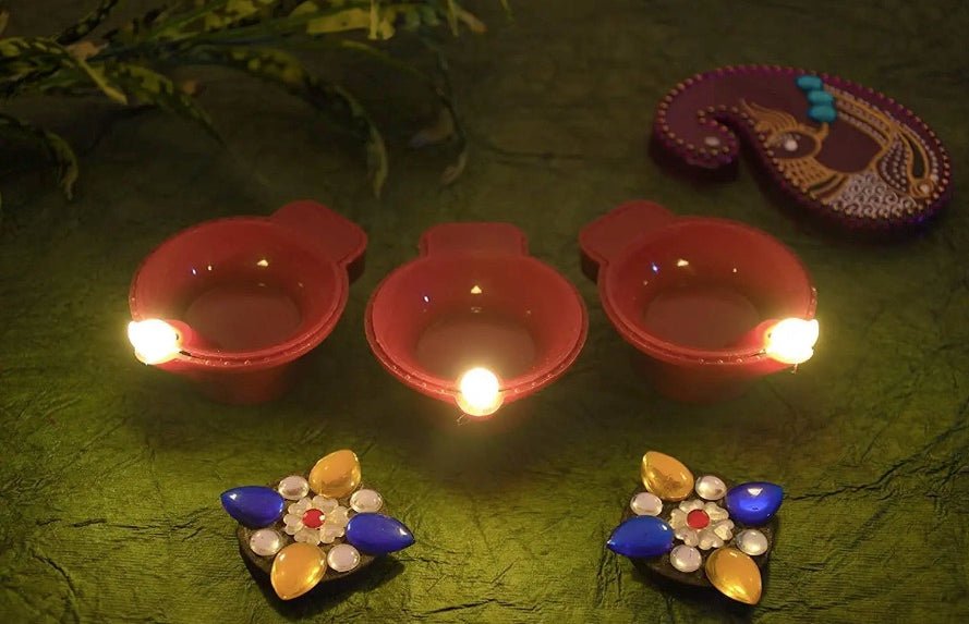 Diwali - Christmas Festival Decoration LED Diya Rice Light (Diya Count 18) - The Gears
