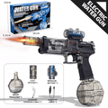 Electric Water Gun with Nozzle Flame Light | Rechargeable Holi Pichkari - The Gears