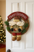 Festive Wooden Rattan Christmas Wreath - The Gears