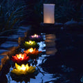 Floating LED Lotus Flowers Artificial Candles Sensor Multicolor - 1 Pack of 6 Lotus - The Gears
