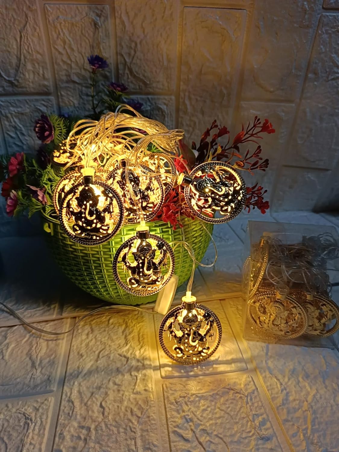 Ganesh ji Metal Light, Diwali puja Decoration Light, Diwali Gift Ganesh ji Metal Light - The Gears