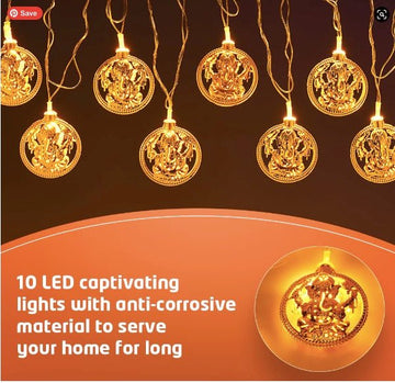 Ganesh ji Metal Light, Diwali puja Decoration Light, Diwali Gift Ganesh ji Metal Light - The Gears