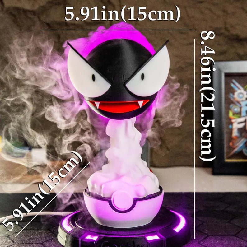Gastly 3D Humidifier with Purple LED – Cute & Trending Decor - The Gears