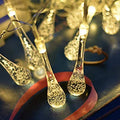 Smokeless 16 LED Gel Drop Shape Bulb Electric Corded String Lights - Homely Arts
