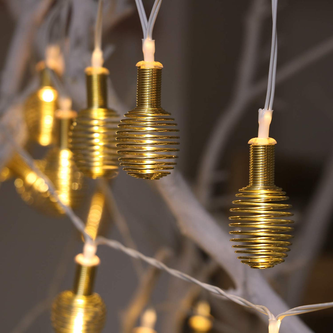 Golden Spring String Lights (16 Warm White Bulbs) - The Gears