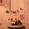 Heart Clip LED Warm - 16 White Fairy Twinkle Lights Hanging Photos - The Gears