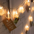 Heart Clip LED Warm-White Fairy Twinkle Lights Hanging Photos - Homely Arts