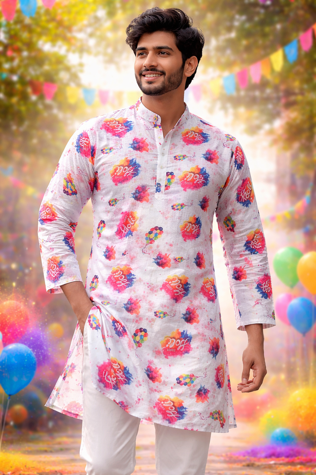 Holi Special Printed Kurta for Men - The Gears