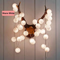 Cotton Ball String Lights Decorative Lights (16 Warm White Bulb) - Homely Arts