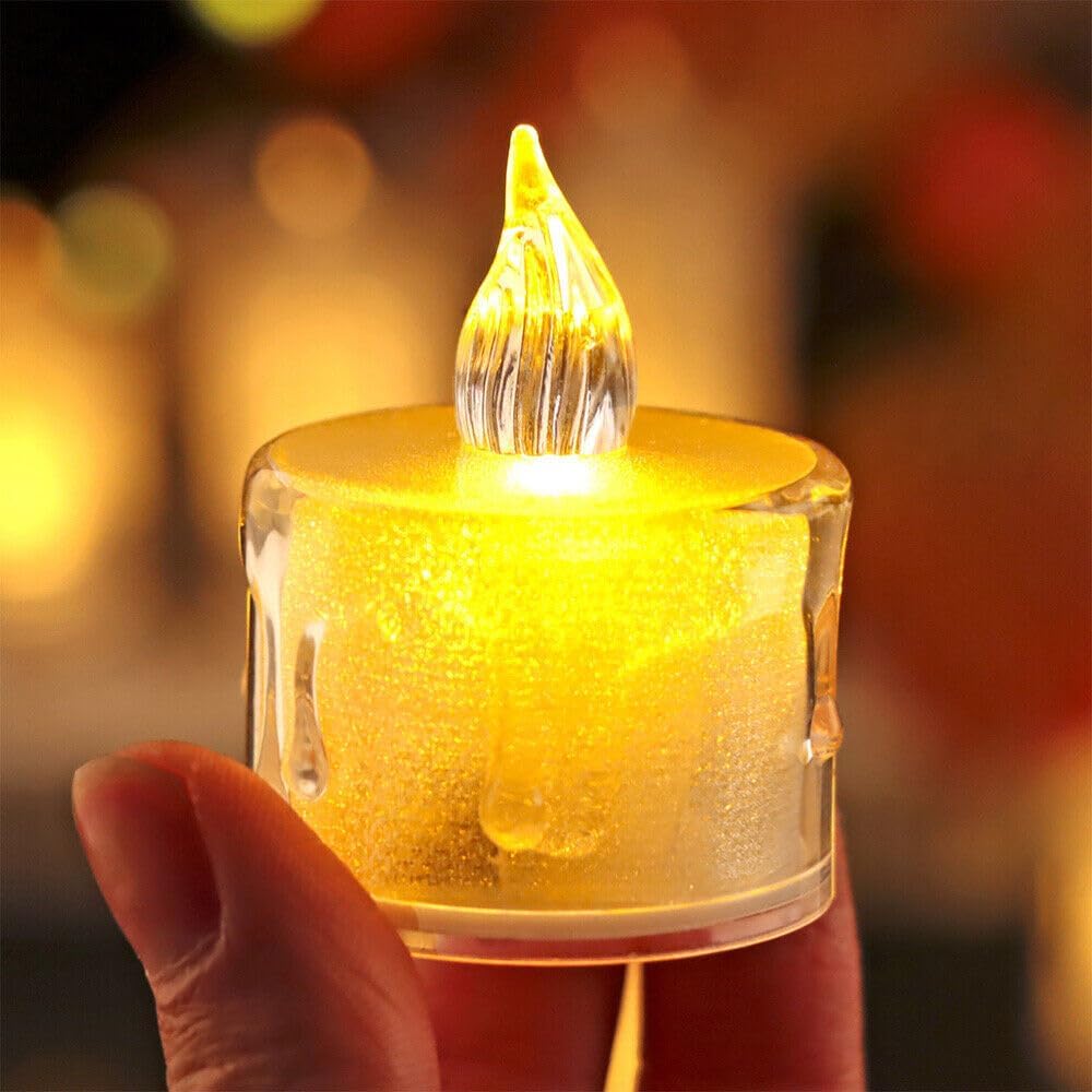LED Frosted Tealight Candle – Flameless Decorative Diya for Festivals & Home Décor - The Gears