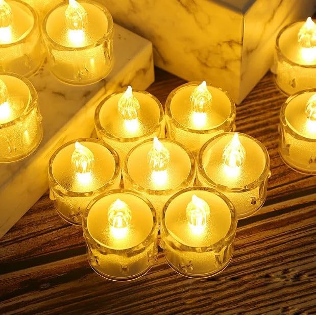 LED Frosted Tealight Candle – Flameless Decorative Diya for Festivals & Home Décor - The Gears