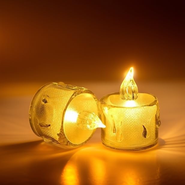 LED Frosted Tealight Candle – Flameless Decorative Diya for Festivals & Home Décor - The Gears