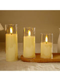 LED Glass Tea Light Candles | Glass Flameless, Smokeless, Unscented | for Gifting, Home Decor, Room Decoration Lights, Balcony & Festival, Diwali, Christmas Decoration Item - The Gears