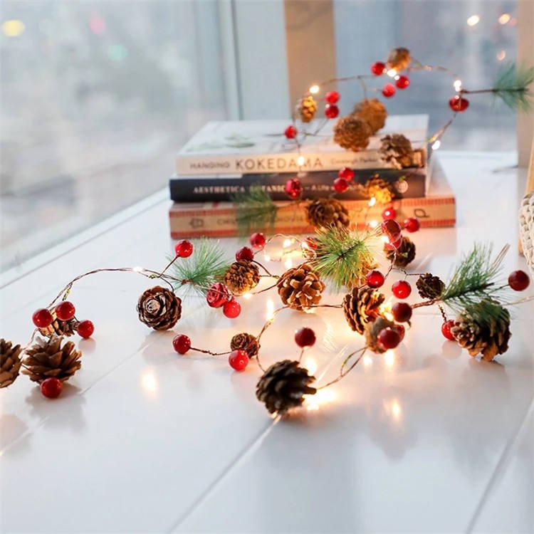 LED Pine Cone Fairy Lights for Christmas – 2 Meters - The Gears