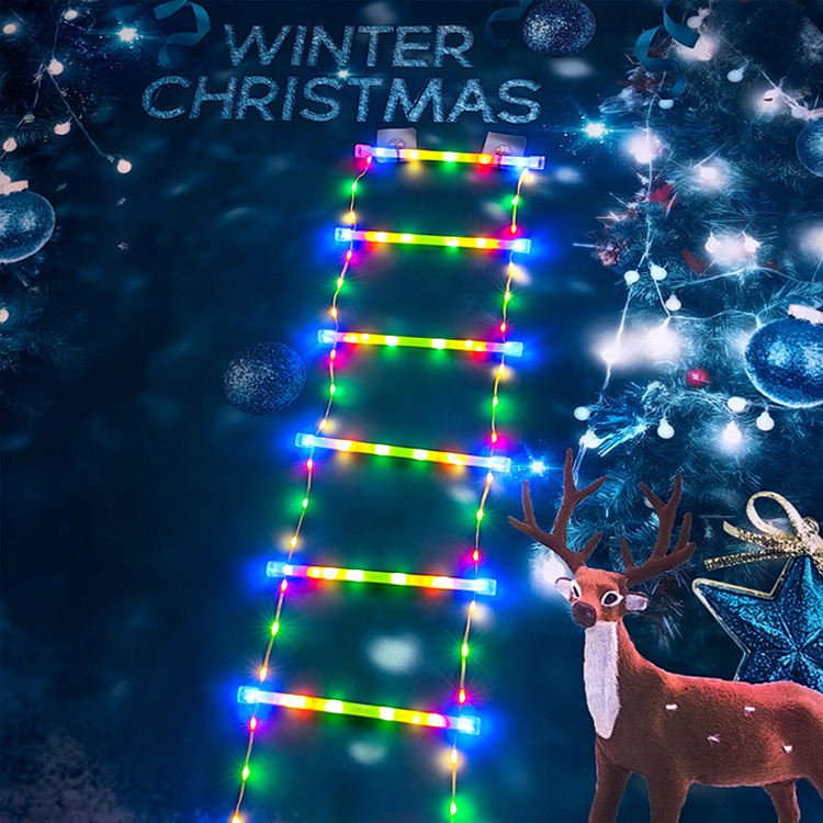 LED Santa Claus Climbing Ladder – Animated Christmas Outdoor Decor - The Gears