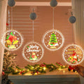 LED Santa & Snowman Window Light - The Gears