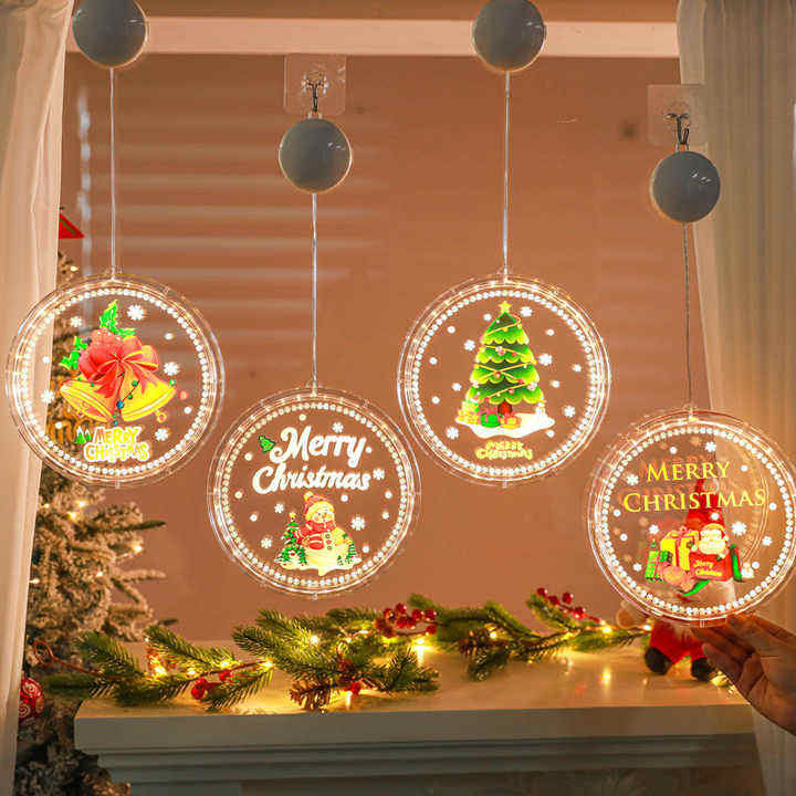 LED Santa & Snowman Window Light - The Gears
